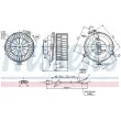 Pulseur d'air habitacle NISSENS 87153 - Visuel 1