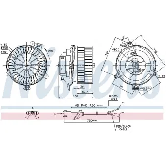 Pulseur d'air habitacle NISSENS 87153