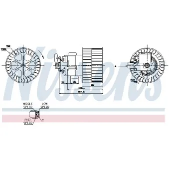 Pulseur d'air habitacle NISSENS 87154