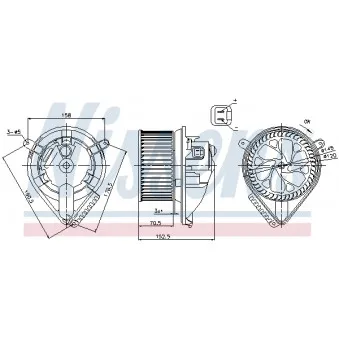 Pulseur d'air habitacle NISSENS 87156