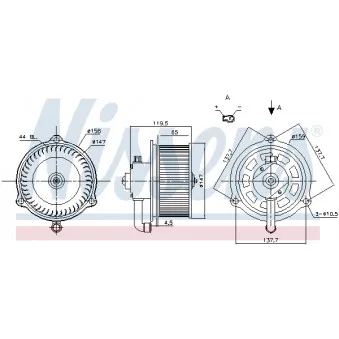 Pulseur d'air habitacle NISSENS 87159