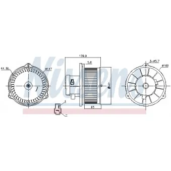 Pulseur d'air habitacle NISSENS 87160