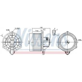 Pulseur d'air habitacle NISSENS 87161