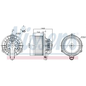 Pulseur d'air habitacle NISSENS 87162