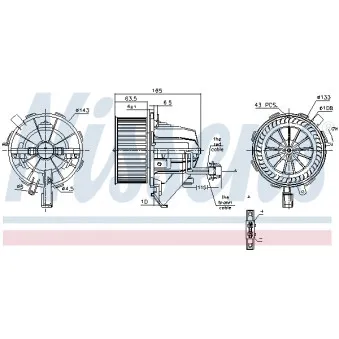 Pulseur d'air habitacle NISSENS 87166