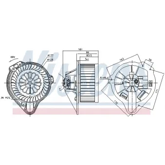 Pulseur d'air habitacle NISSENS 87170