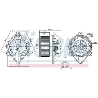 Pulseur d'air habitacle NISSENS 87173