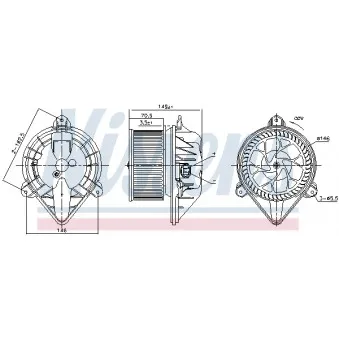 Pulseur d'air habitacle NISSENS 87174