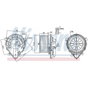 Pulseur d'air habitacle NISSENS 87179