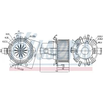Pulseur d'air habitacle NISSENS 87180
