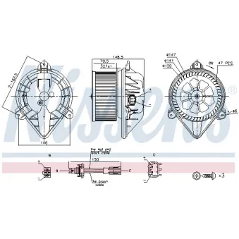 Pulseur d'air habitacle NISSENS 87183