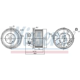 Pulseur d'air habitacle NISSENS