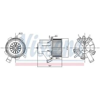 Pulseur d'air habitacle NISSENS 87208