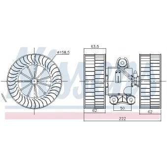 Pulseur d'air habitacle NISSENS
