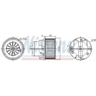 Pulseur d'air habitacle NISSENS 87223