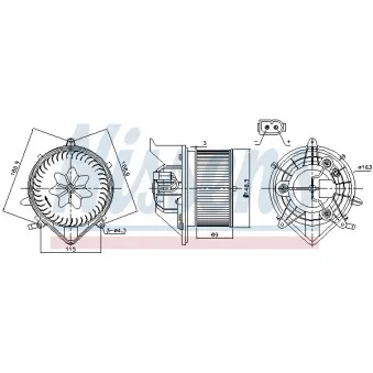 Pulseur d'air habitacle NISSENS
