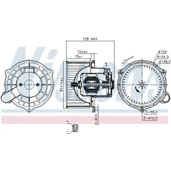 Pulseur d'air habitacle NISSENS 87234