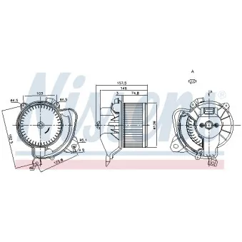 Pulseur d'air habitacle NISSENS 87243