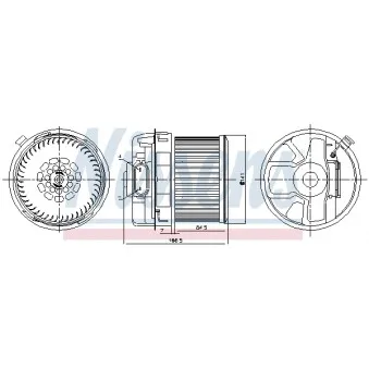 Pulseur d'air habitacle NISSENS 87260