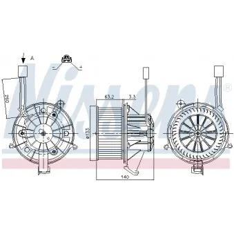 Pulseur d'air habitacle NISSENS 87264