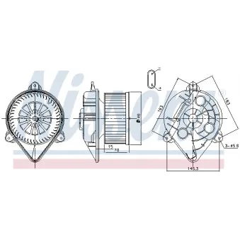 Pulseur d'air habitacle NISSENS 87265