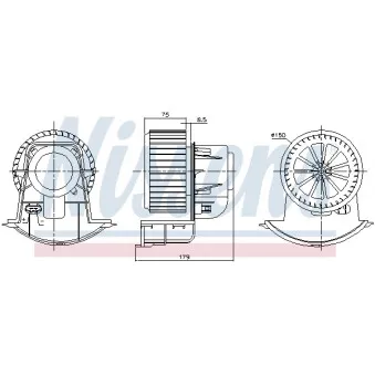 Pulseur d'air habitacle NISSENS 87272