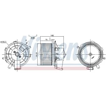 Pulseur d'air habitacle NISSENS 87290