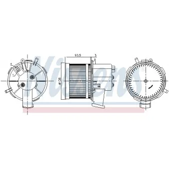 Pulseur d'air habitacle NISSENS 87303