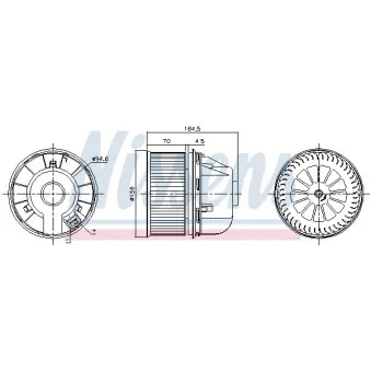 Pulseur d'air habitacle NISSENS 87313