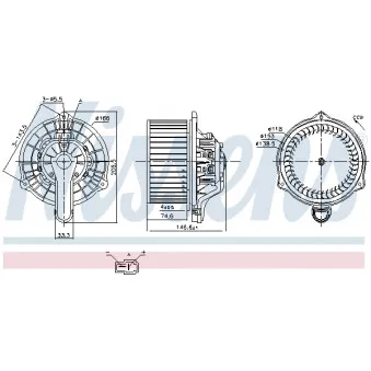Pulseur d'air habitacle NISSENS 87335