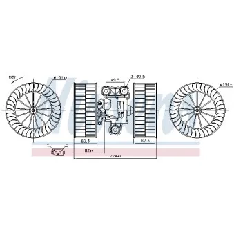 Pulseur d'air habitacle NISSENS