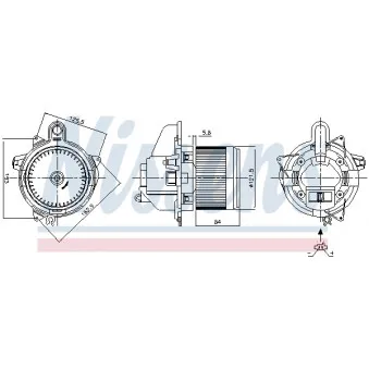 Pulseur d'air habitacle NISSENS 87359