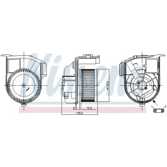Pulseur d'air habitacle NISSENS 87393