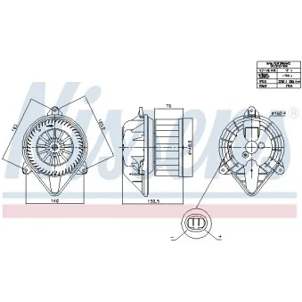 Pulseur d'air habitacle NISSENS 87403