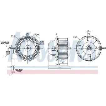 Pulseur d'air habitacle NISSENS
