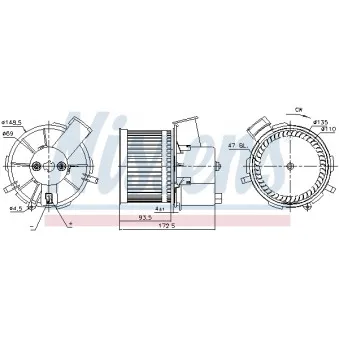 Pulseur d'air habitacle NISSENS 87405