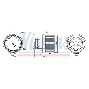 Pulseur d'air habitacle NISSENS 87415
