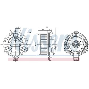 Pulseur d'air habitacle NISSENS 87419