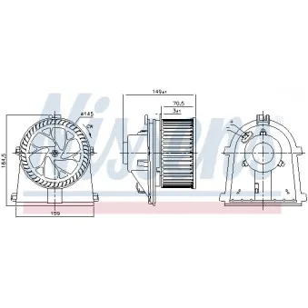Pulseur d'air habitacle NISSENS 87437