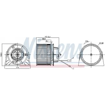 Pulseur d'air habitacle NISSENS 87443