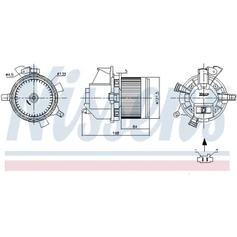 Pulseur d'air habitacle NISSENS 87466