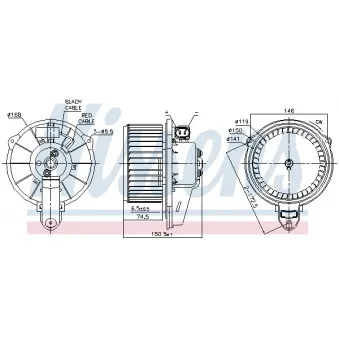Pulseur d'air habitacle NISSENS 87477