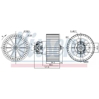 Pulseur d'air habitacle NISSENS 87479