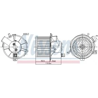 Pulseur d'air habitacle NISSENS 87483