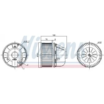 Pulseur d'air habitacle NISSENS 87489