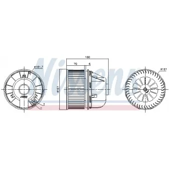 Pulseur d'air habitacle NISSENS 87491