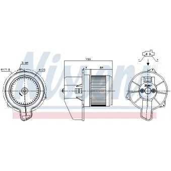 Pulseur d'air habitacle NISSENS 87700