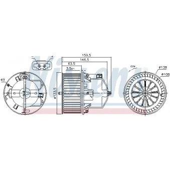 Pulseur d'air habitacle NISSENS 87761