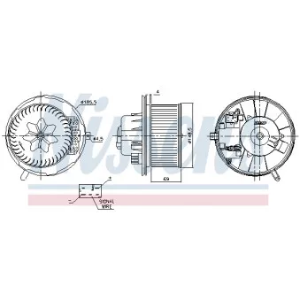Pulseur d'air habitacle NISSENS 87762