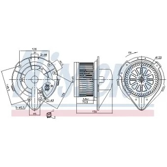 Pulseur d'air habitacle NISSENS